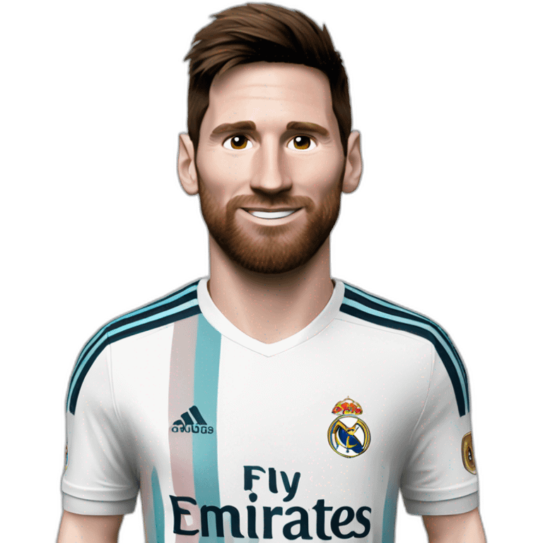 Messi avec le maillot du Real Madrid emoji