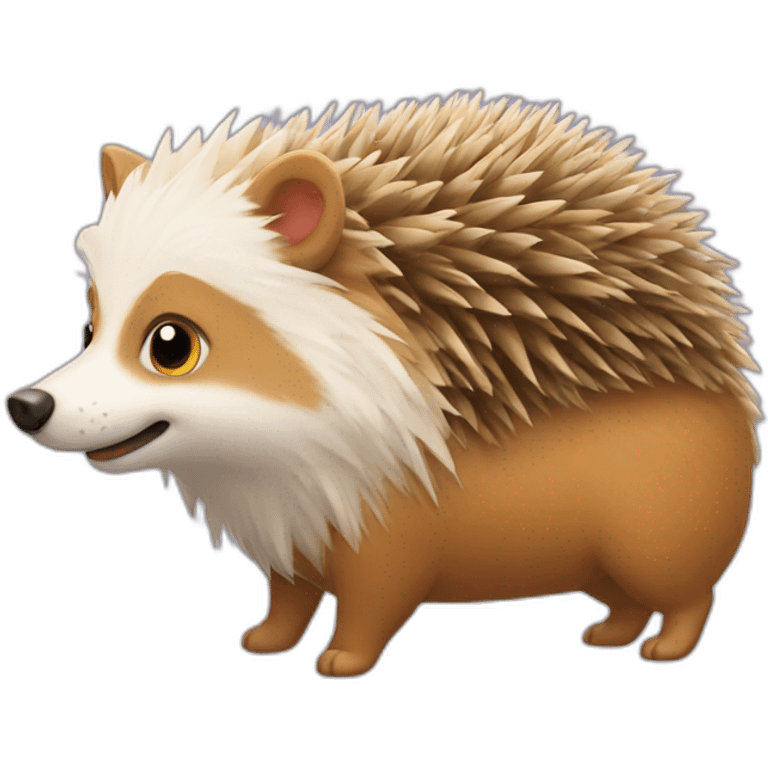 hedgehog riding a dog emoji