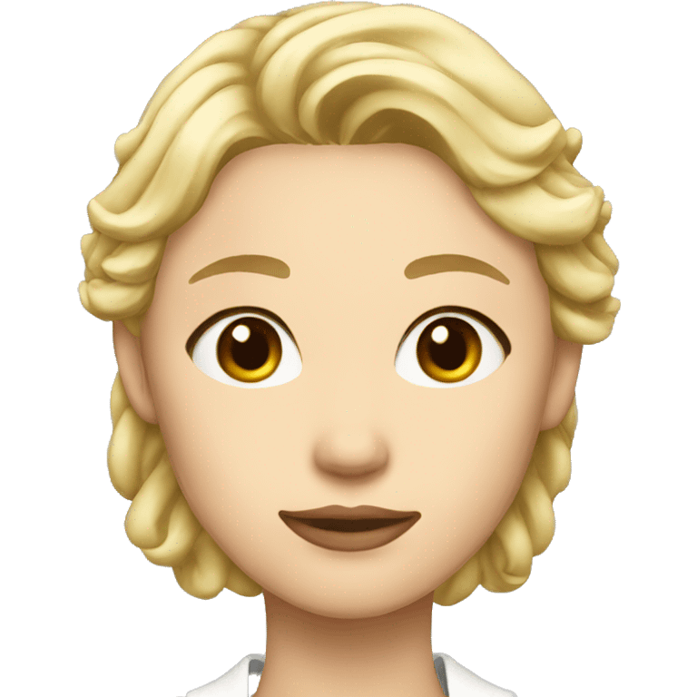 blonde japanese woman to have a defined jawline emoji