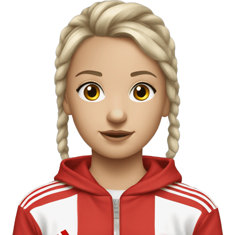 Young polish girl wearing adidas tracksuit emoji