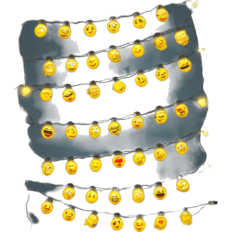 garland with yellow light bulbs emoji