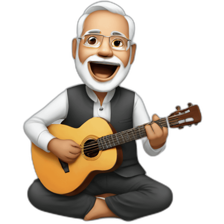 Modi singing emoji