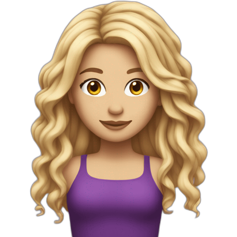 Shakira avec les cheveux violet  emoji