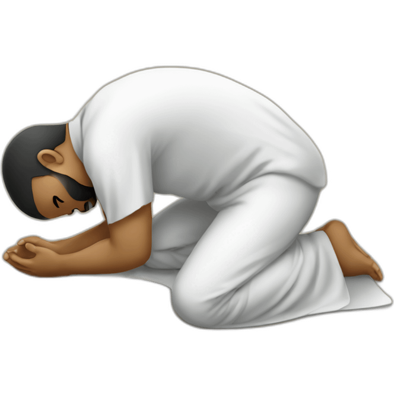 Muslim prostrate pray emoji