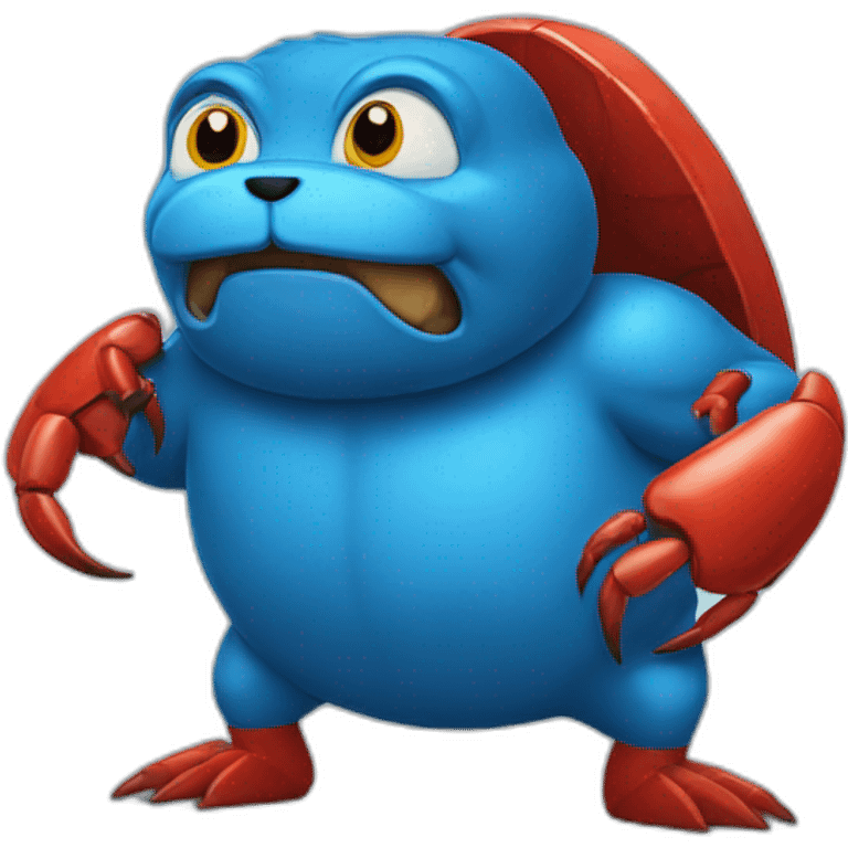 blue-gopher-losing-fight-with-crab emoji