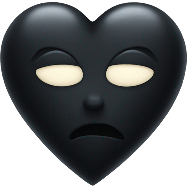 Black heart with moon emoji