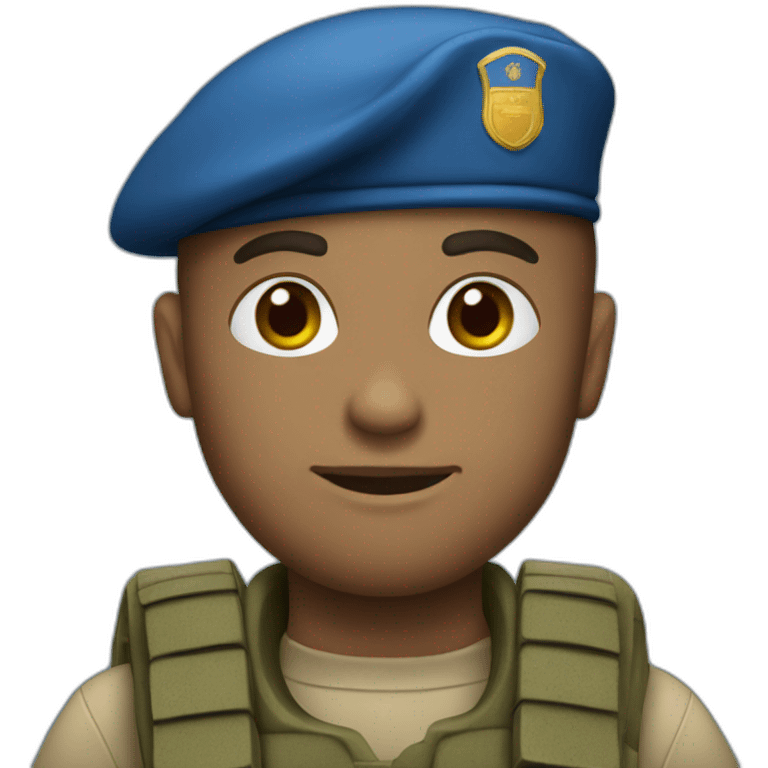 Soldier with blue beret emoji