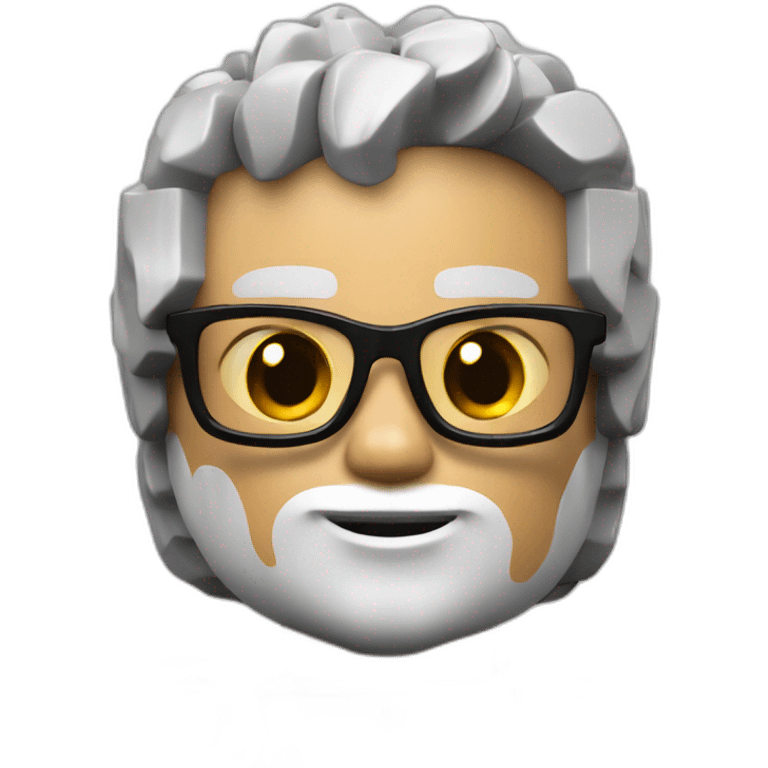 Ours avec une brique lego rouge emoji