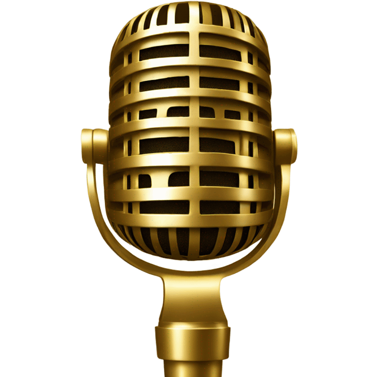 golden shiny podcast microphone emoji