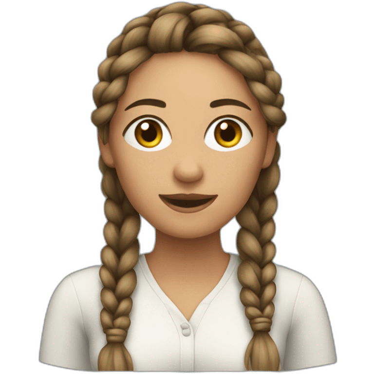 Braids woman call emoji