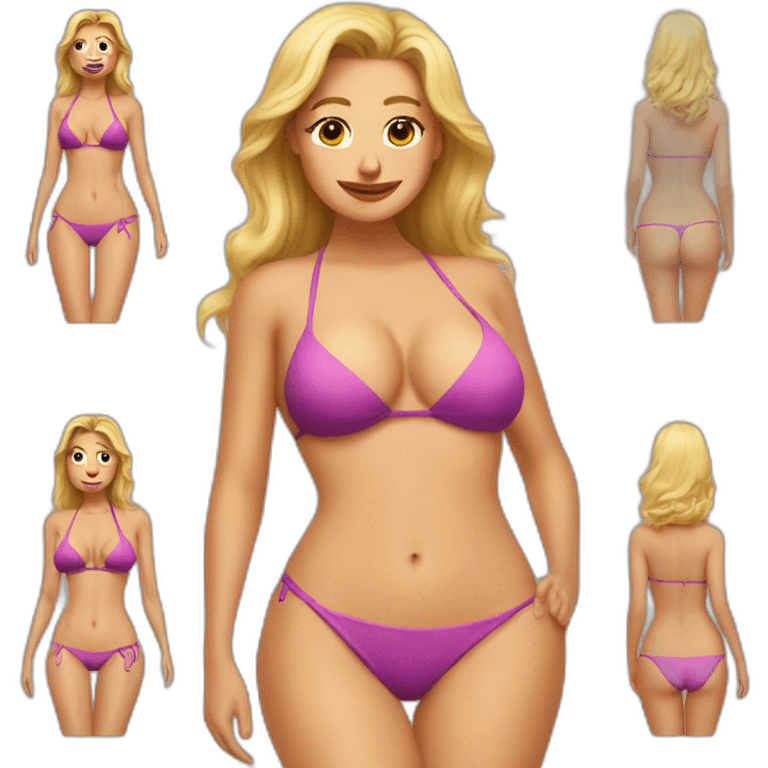 Trump in a bikini emoji