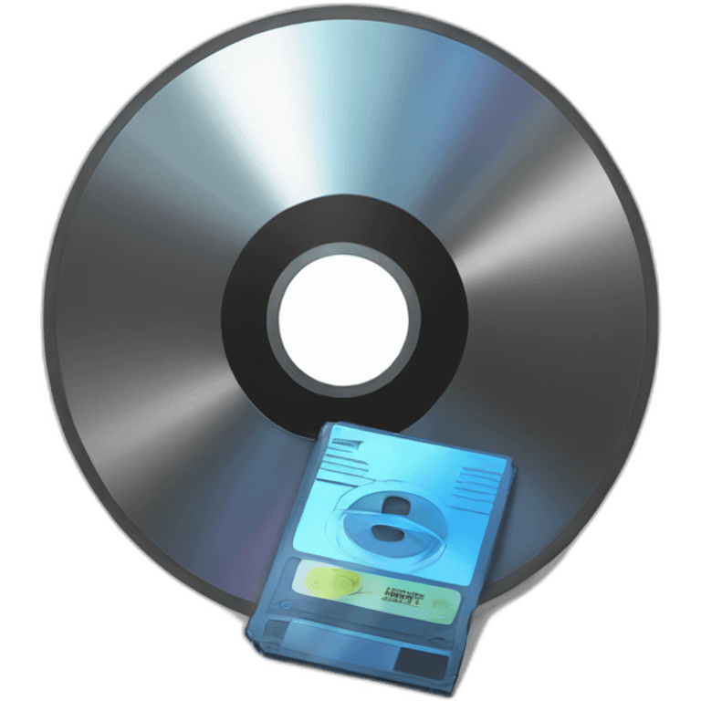 A dvd with a disc and cd emoji