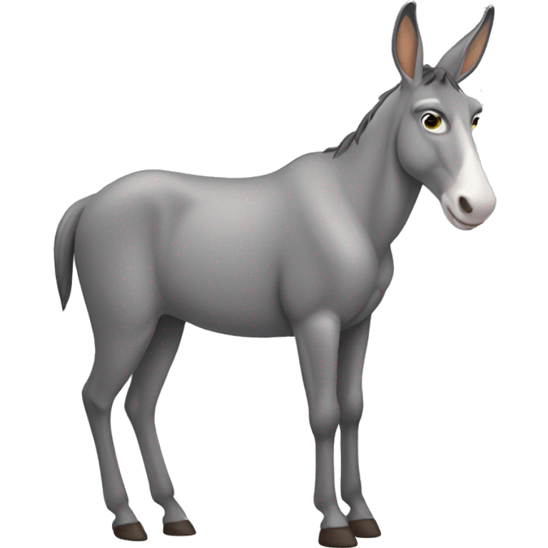 gray mule buck standing pose emoji