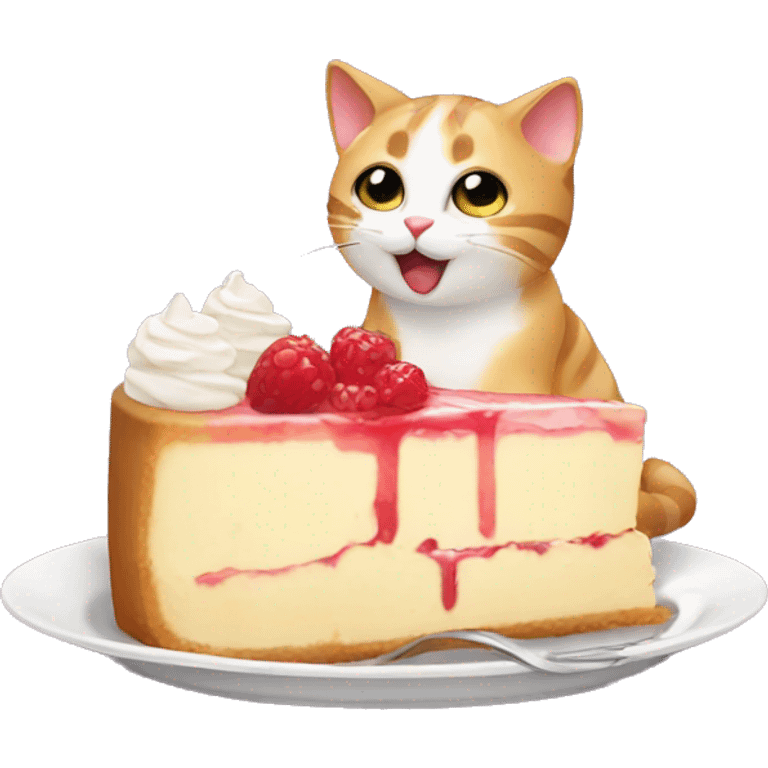 Cat eating cheesecake  emoji