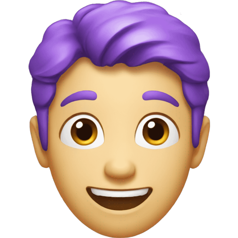 violet purple happy face emoji