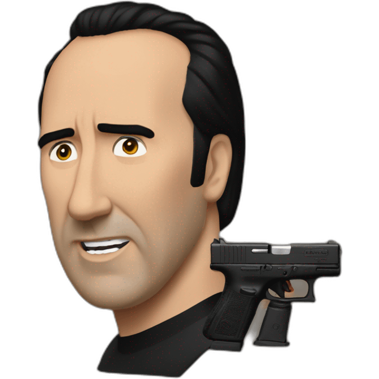 Nicolas cage with glock18 emoji