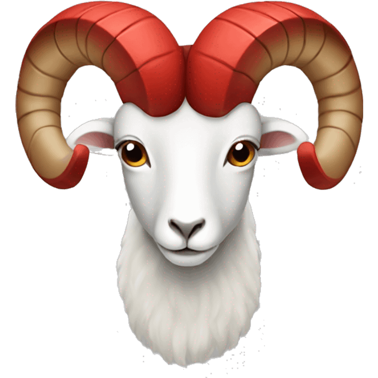 Aries ram with red hair emoji