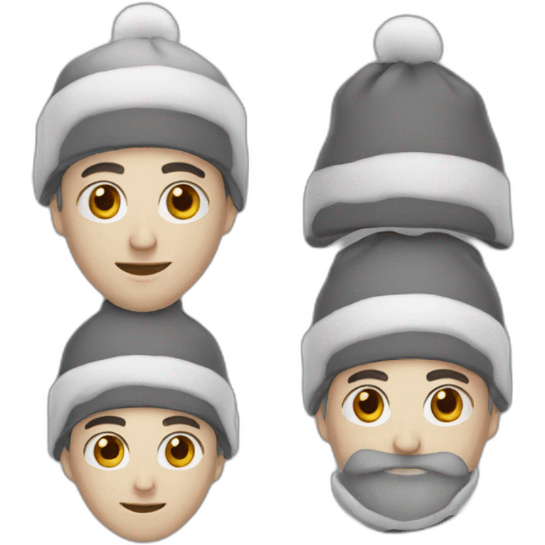 russian man wearing a winter hat emoji