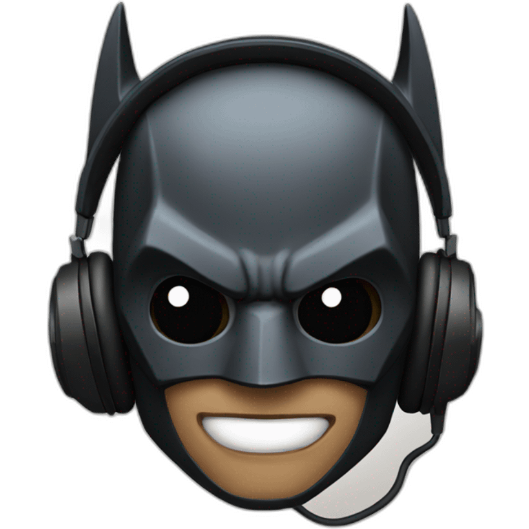 batman with headphone emoji