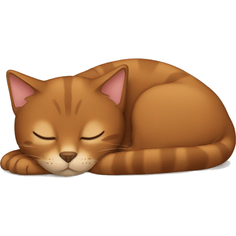 Brown cat sleeping emoji