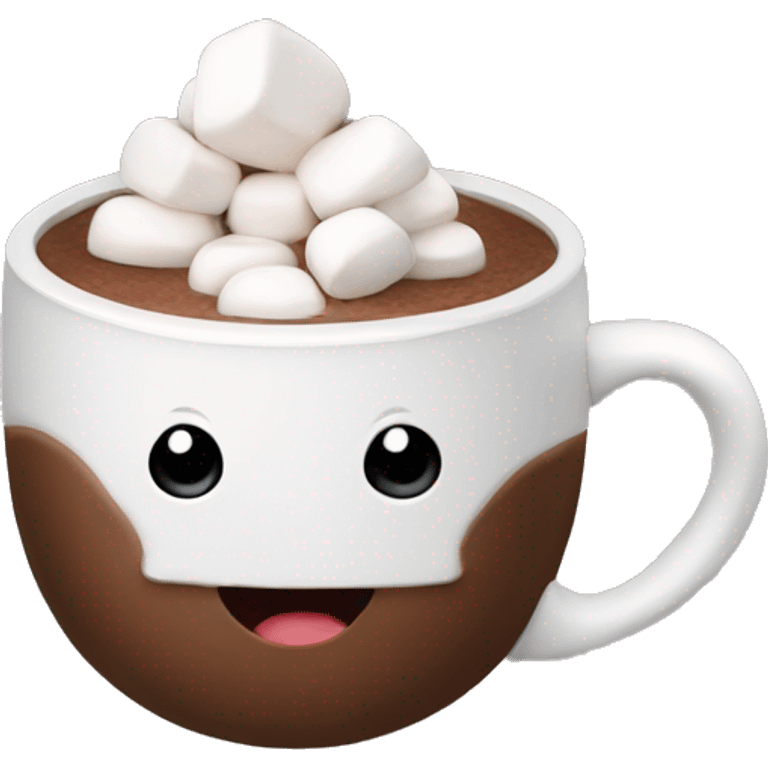 Hot chocolate with marshmallow  emoji