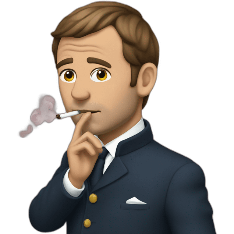 Macron smoking emoji