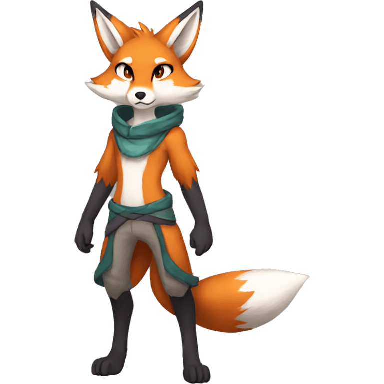 Anthro Sona Fakemon Fox Full Body emoji