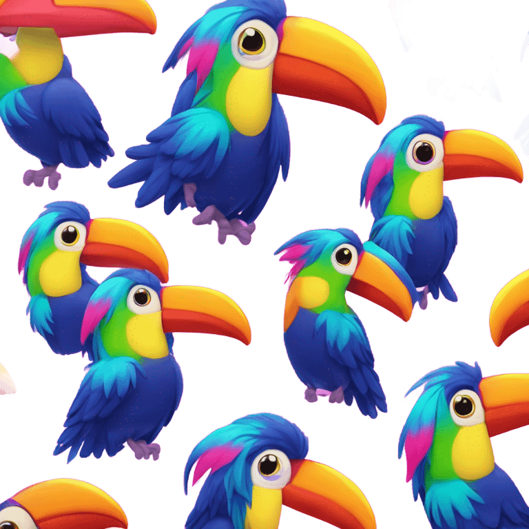 Lisa frank toucan ￼ emoji