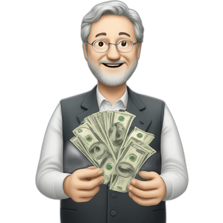 silly kolomoisky with money in hands emoji