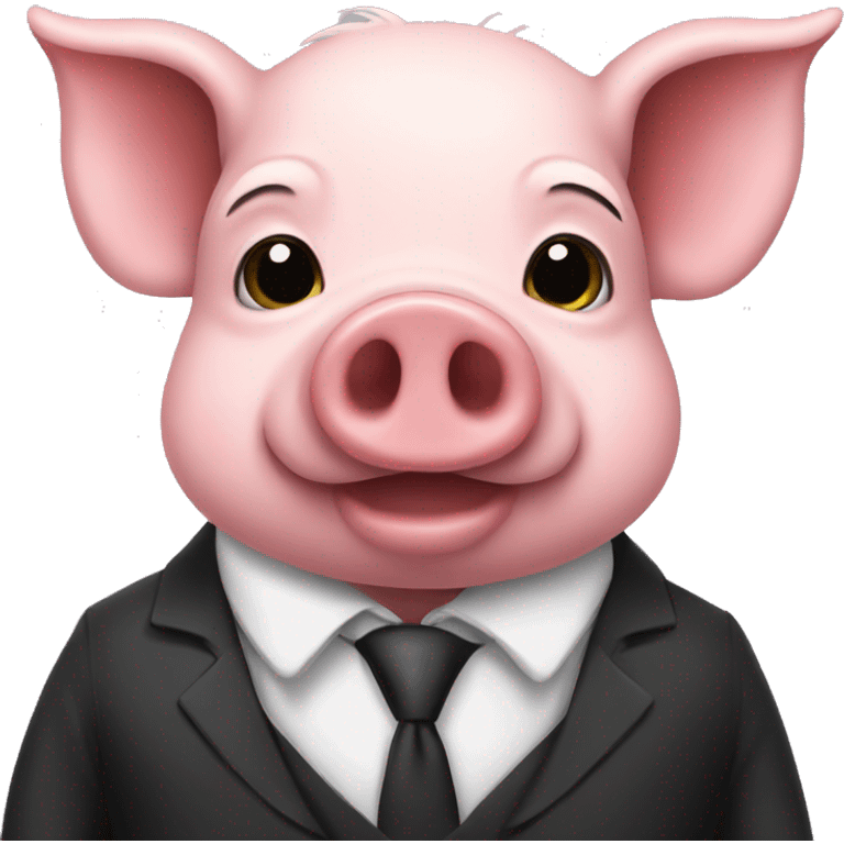 Pig in a suit  emoji