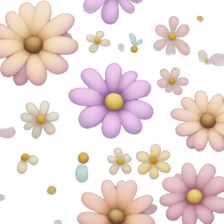 Pastel Colored Flowers emoji