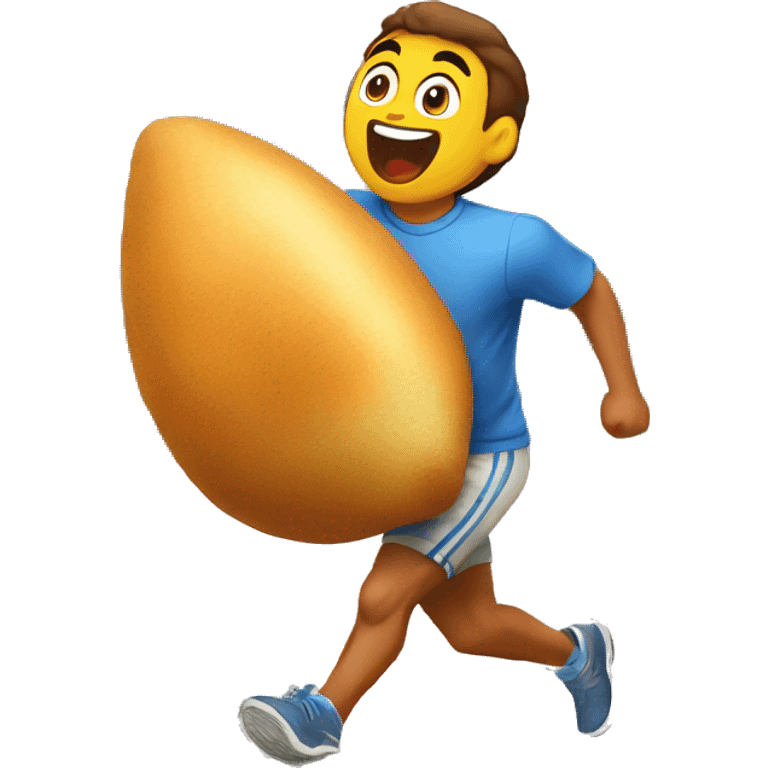 coxinha running in the street emoji