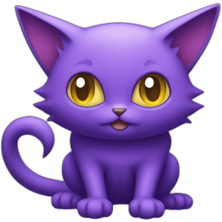 Sitting-poison-type-pokemon-purple-cat emoji