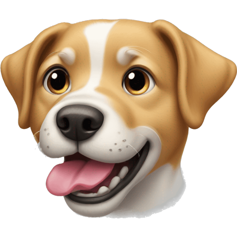 playful dog with tongue out emoji