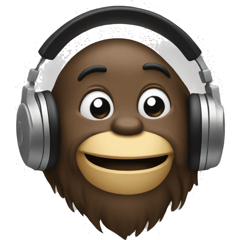 Singe happy listening music emoji