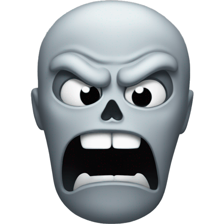 Angry Grey Ghost  emoji