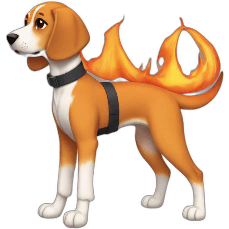 beagle with charizard romper emoji