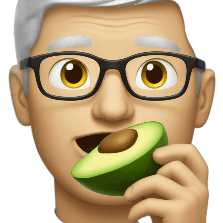 Tim cook eating avocado emoji