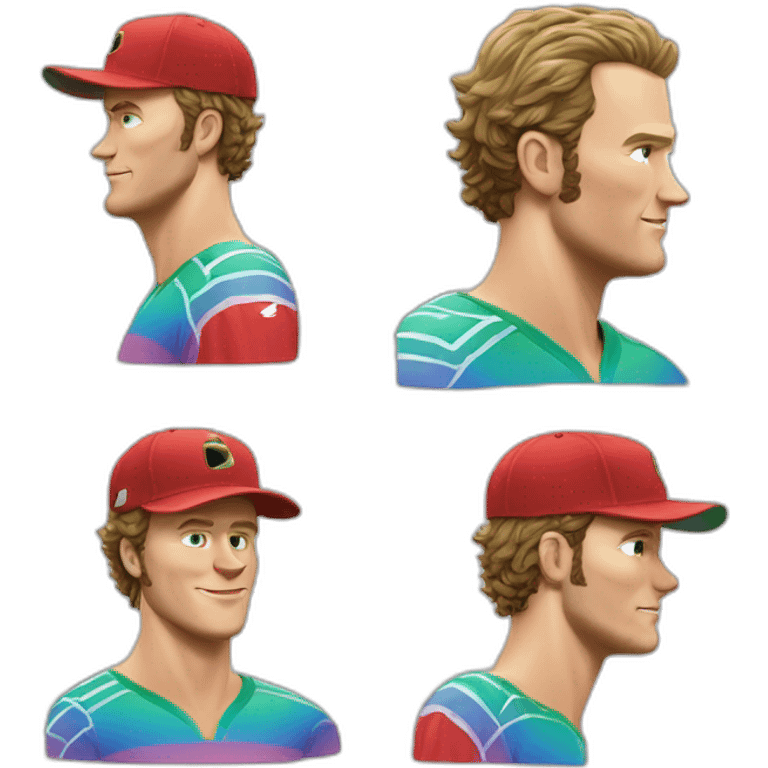 Jonathan Toews as rainbow beach bum emoji