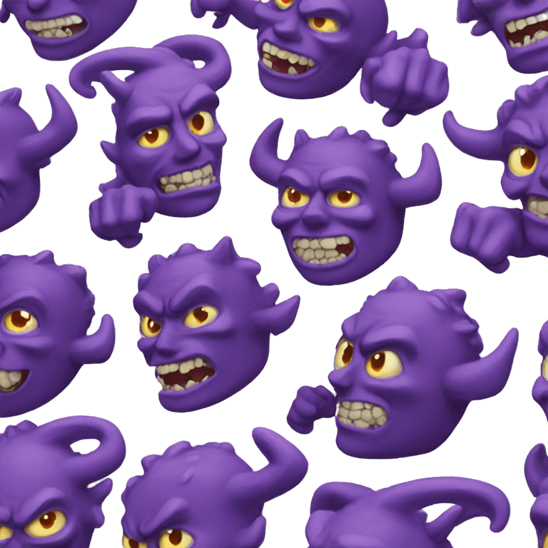 Purple demon emoji