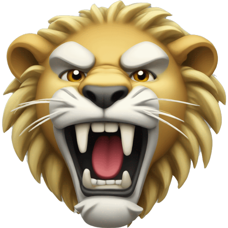 angry lacrosse lion emoji