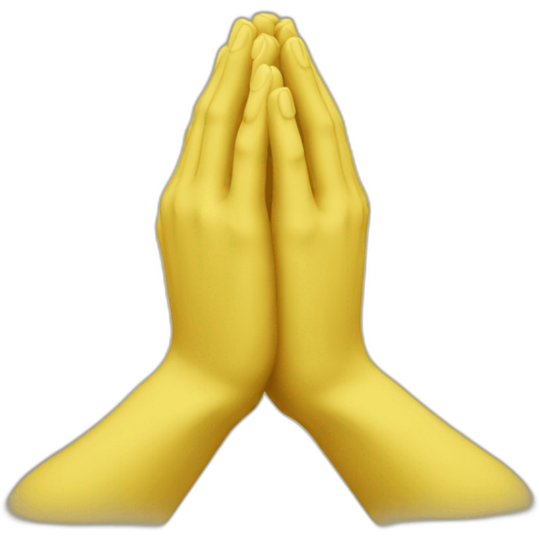 yellow Praying hands emoji