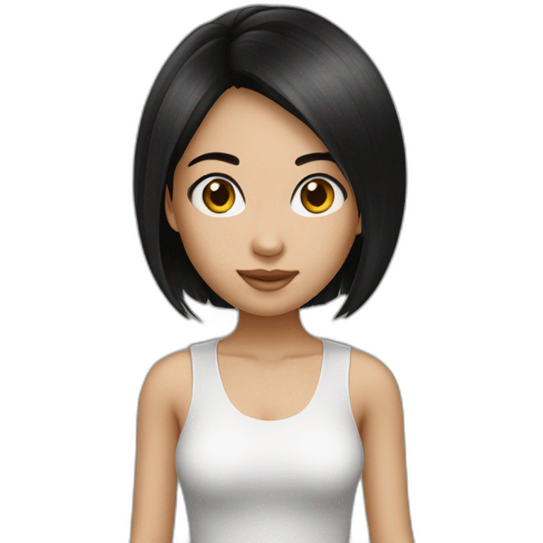 Vietnam girl short black haire emoji