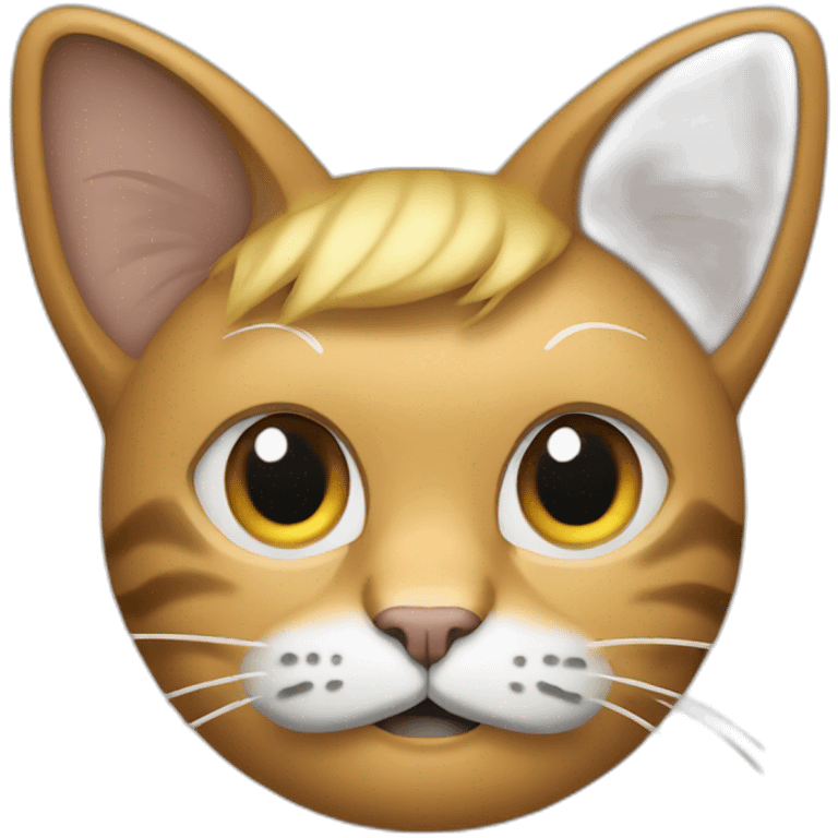 Donald trump wearing a cat ears emoji