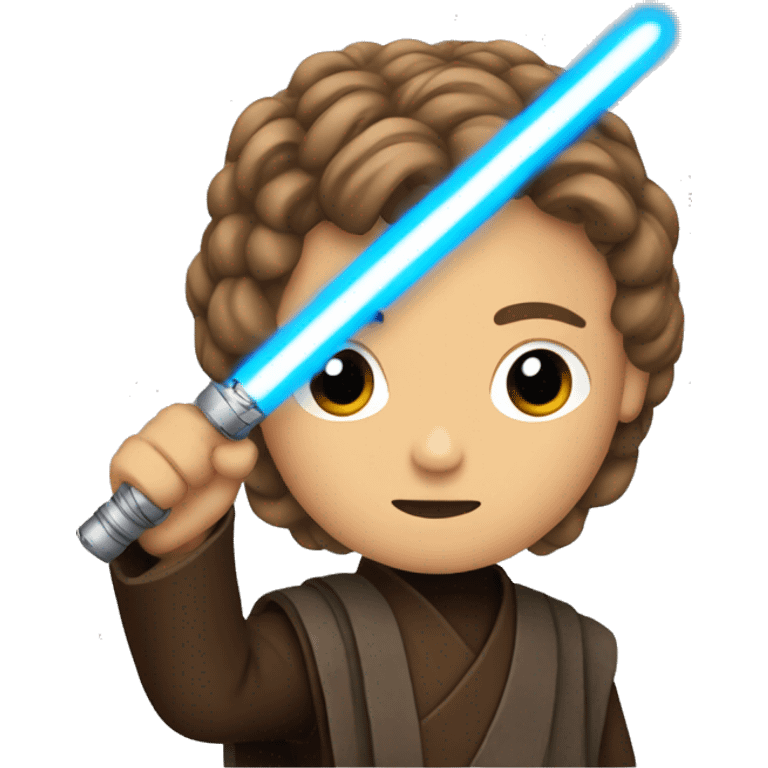 Anakin Skywalker with a Jedi braid emoji