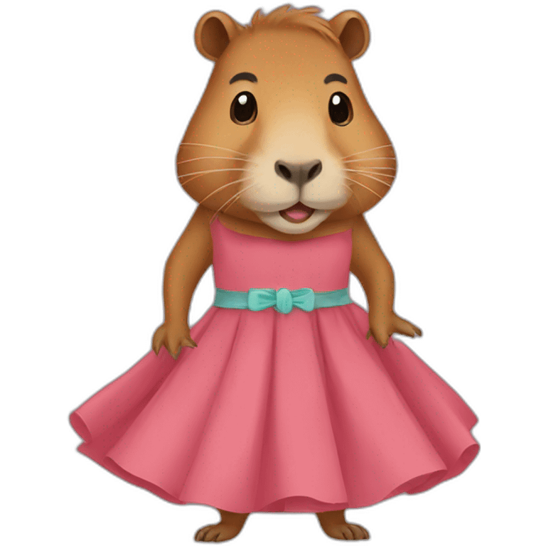 Capybara in a dress emoji