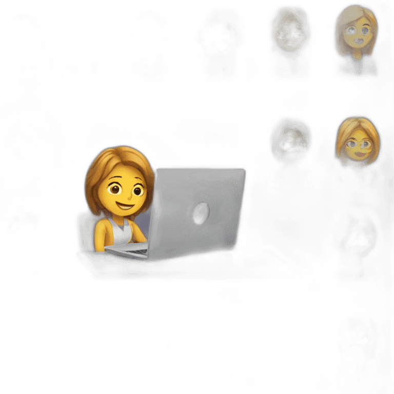 Creat a emoji of women working on laptop emoji