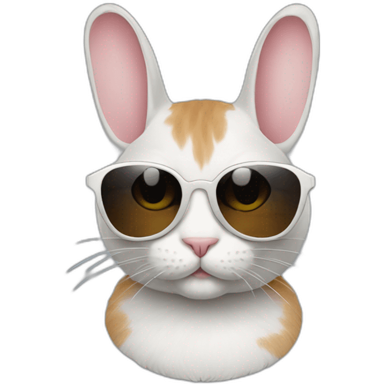 rabbit cat wearing sunglasses emoji