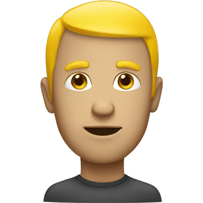 man face with yellow head emoji