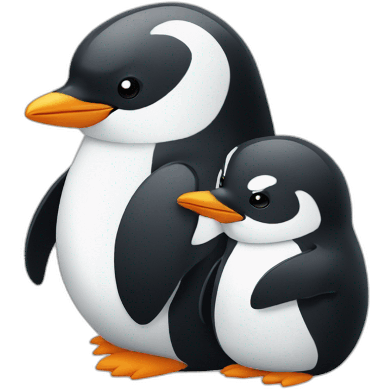 penguin and penguin love emoji